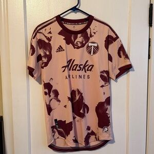 adidas Maroon and Cream Men's Jersey